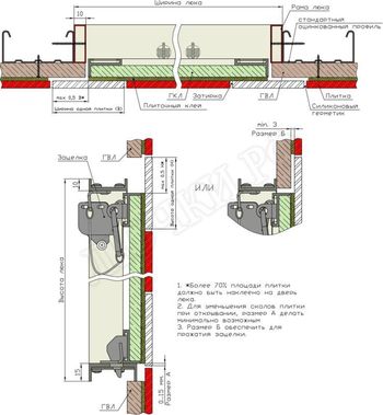 Люк под плитку АлюЛайт Распродажа 500*600 Люк под плитку АлюЛайт Распродажа 500*600