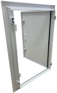 Сантехнический люк Элит усиленный 1 мм с магнитом, 2 створки 1000*2000, RAL 9003 муар Сантехнический люк Элит усиленный 1 мм с магнитом, 2 створки 1000*2000, RAL 9003 муар